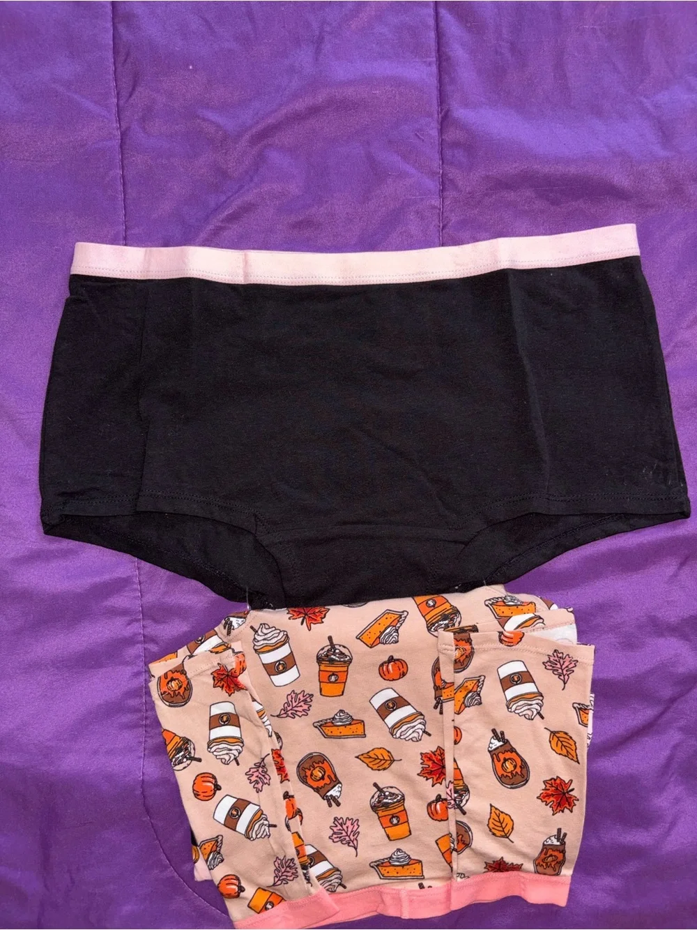 Cotton Boyshorts With Fall Print Designs- 3 Pack